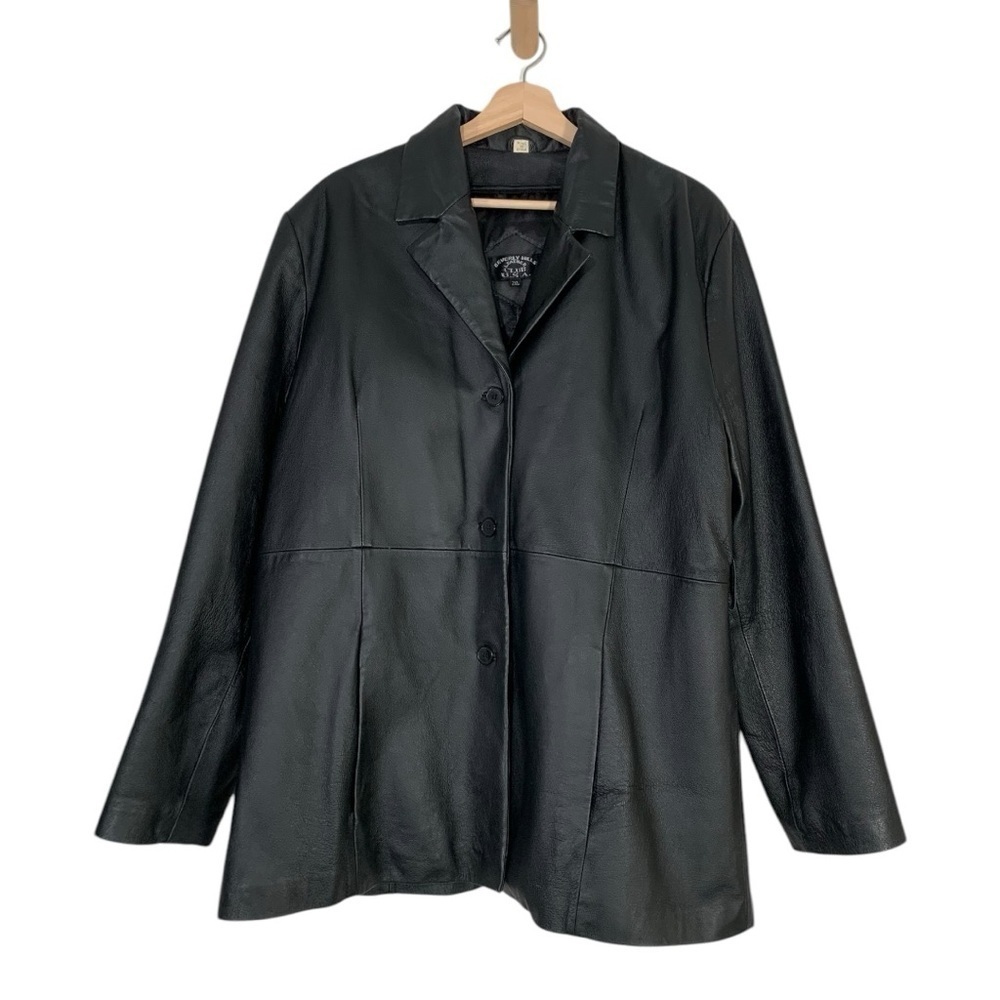 Vintage Beverly Hills Leather Club Faux Leather Coat Size 2XL - Picture 2 of 10